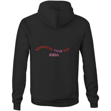 Load image into Gallery viewer, Pocket Hoodie normalise your size - Black / XXS