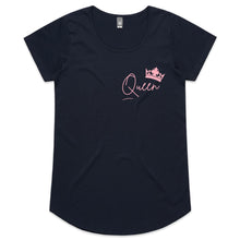 Load image into Gallery viewer, Queen Womens Scoop Neck T-Shirt - Navy / Womens 8 / XS