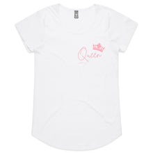 Load image into Gallery viewer, Queen Womens Scoop Neck T-Shirt - White / Womens 8 / XS